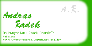 andras radek business card